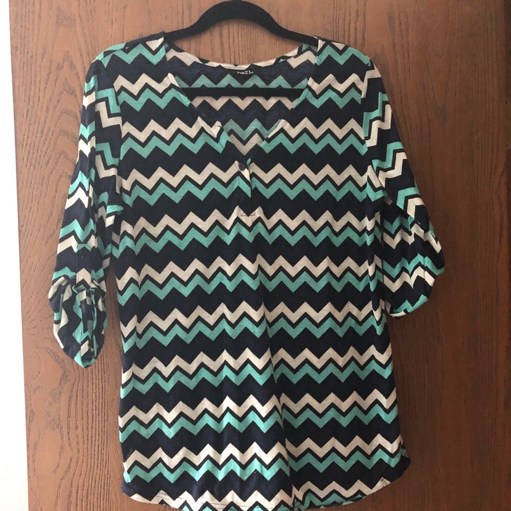 Chevron Print Top